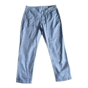 BONOBOS Mens Light Blue Chambray Slim Fit Chino Pants Size 33x28 NWOT